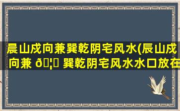 晨山戍向兼巽乾阴宅风水(辰山戍向兼 🦊 巽乾阴宅风水水口放在哪个方位zui
好)